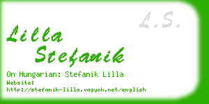 lilla stefanik business card